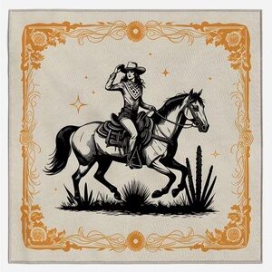 Western Cowgirl Horse Bandana Scarf 🤠🐎 Southwestern Ranch Style
